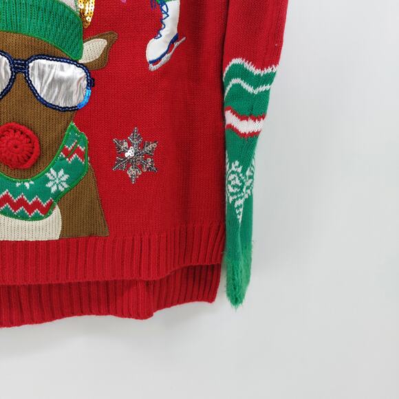 33 Degree Ugly Christmas Sweater Cool Reindeer Ornaments M - Picture 11 of 15